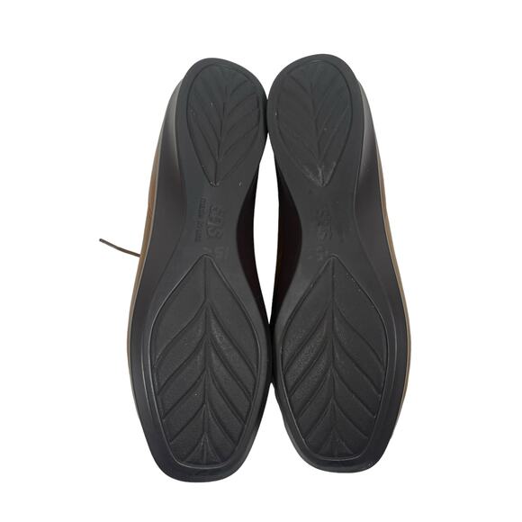 SAS Hand Crafted Comfort Moccasins Lace Up Brown Made in USA Size 9.5 - Picture 7 of 10